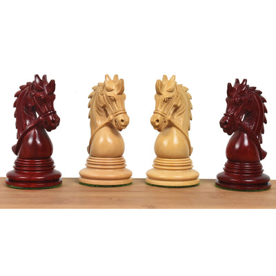 Combo of 4.3" Napoleon Luxury Staunton Triple Weight Bud Rosewood Chess Pieces with 23" Chessboard and Storage Box