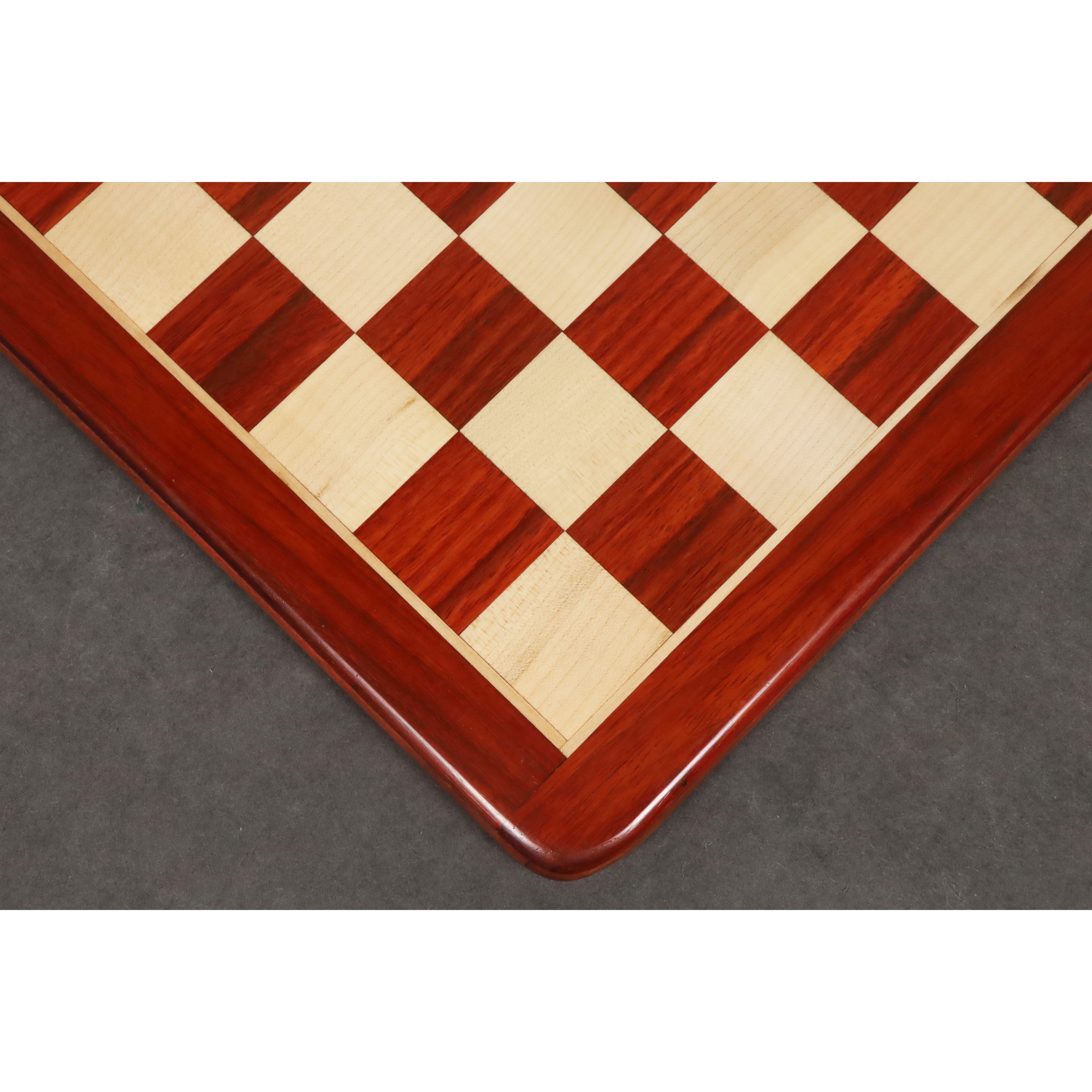 19" Bud Rosewood & Maple Wood Chess board | Flat Chess Board