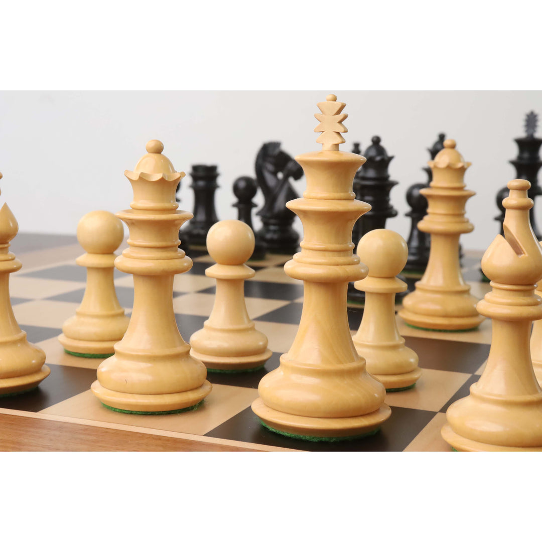 Jeu d'échecs 4.2" Supreme Luxury Series Staunton - Pièces d'échecs uniquement - Buis lesté