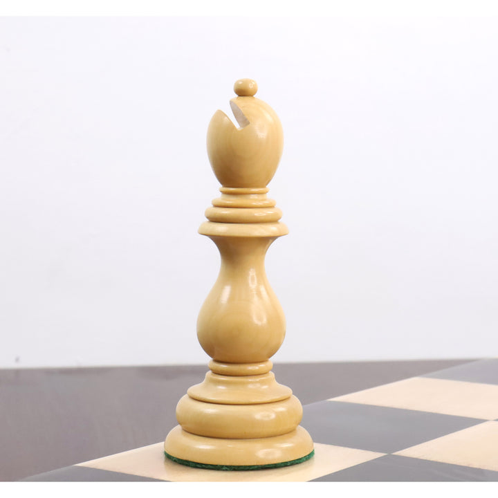 4,6" Medallion Luxus Staunton Schachspiel - Nur Schachfiguren - Dreifach Gewicht Ebenholz