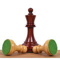 Bottom view of the 3.8" King and Pawns showing the double-weighted design and premium green felt bases.