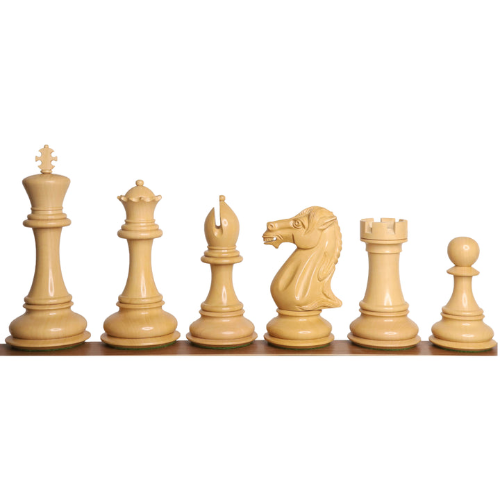 Jeu d'échecs Mammoth Luxe Staunton 6.1" - Pièces d'échecs uniquement - Bois d'ébène - Poids triple