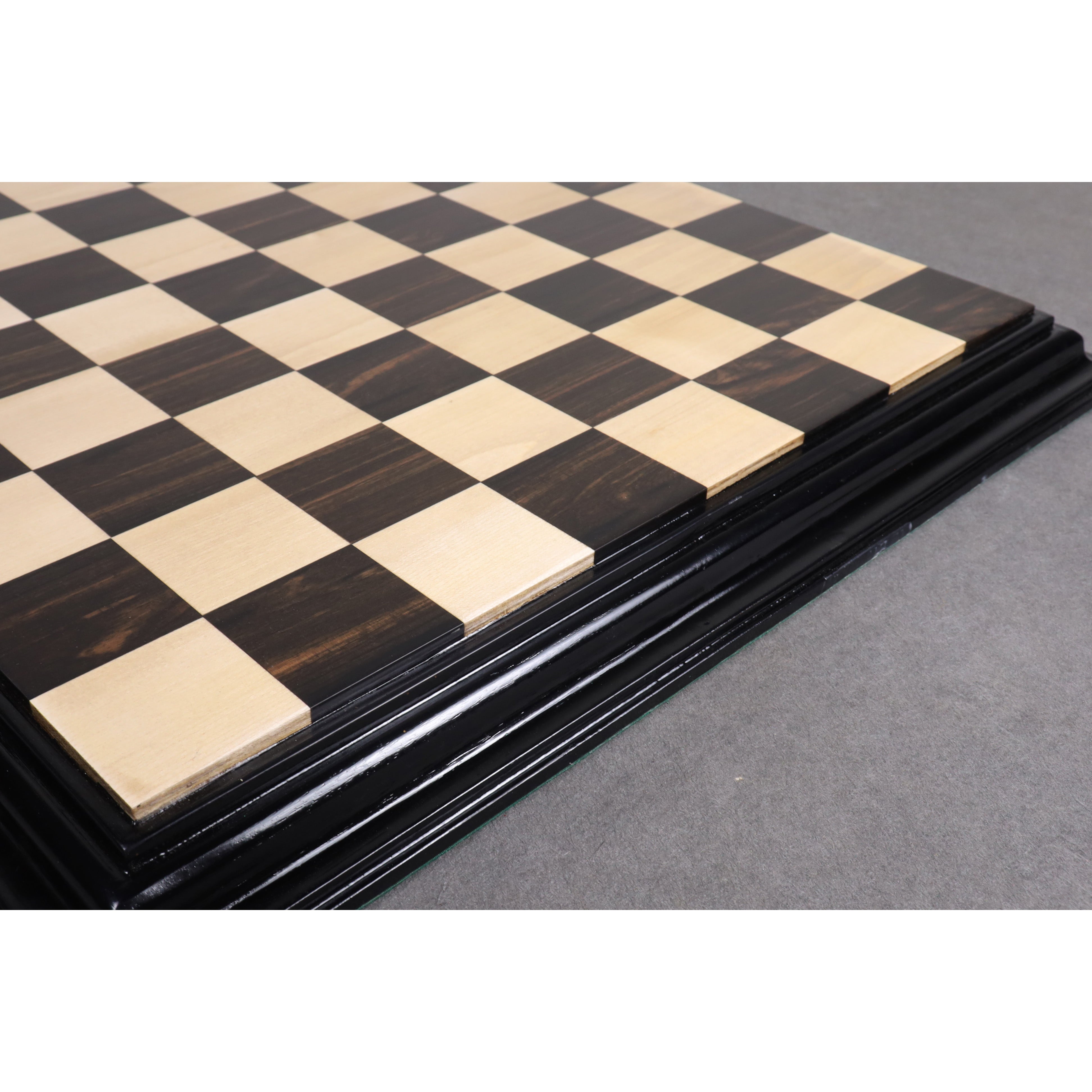 Signature Contemporary VI Luxury Chess board - TIGER EBONY / BIRD'S EYE  MAPLE - 2.5 Squares