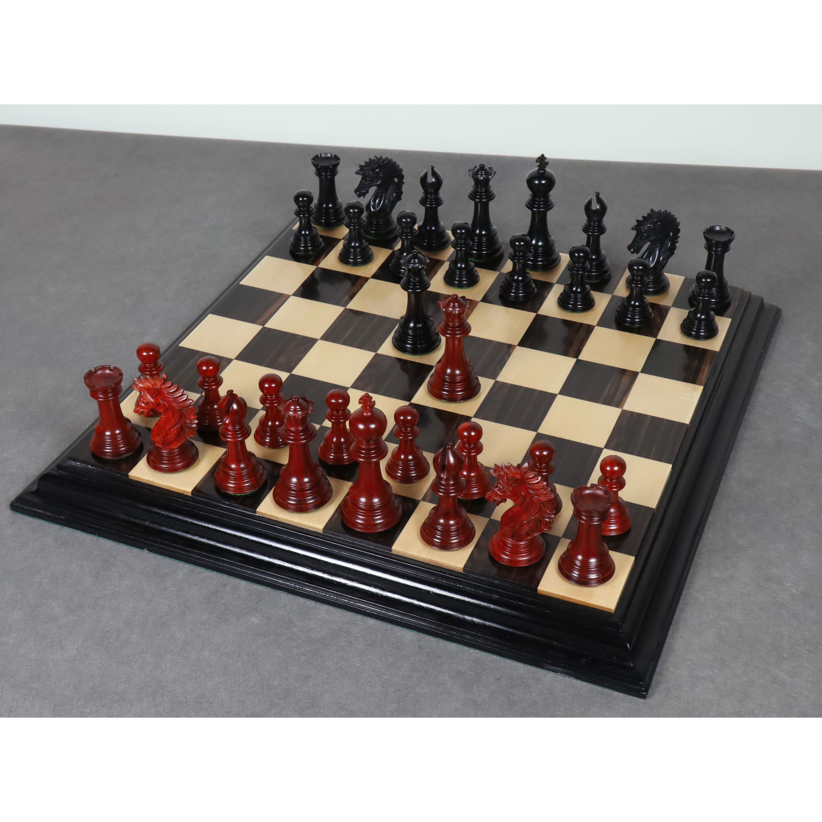 4.6 Mogul Luxury Chess Combo Set - Ebony Wood Chess Pieces +