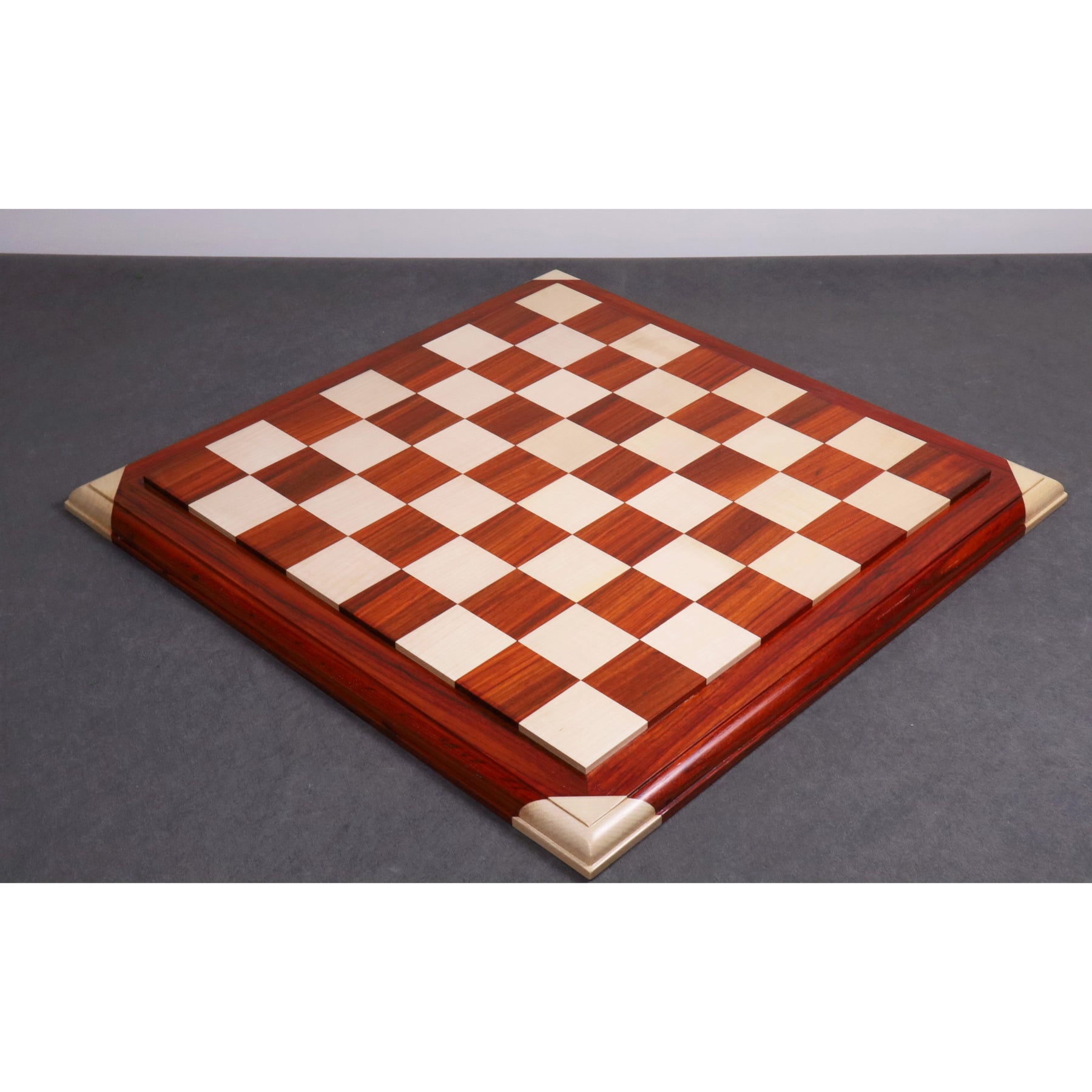 21 Large Wooden Chess Board Rosewood & Maple Square 55mm Handmade