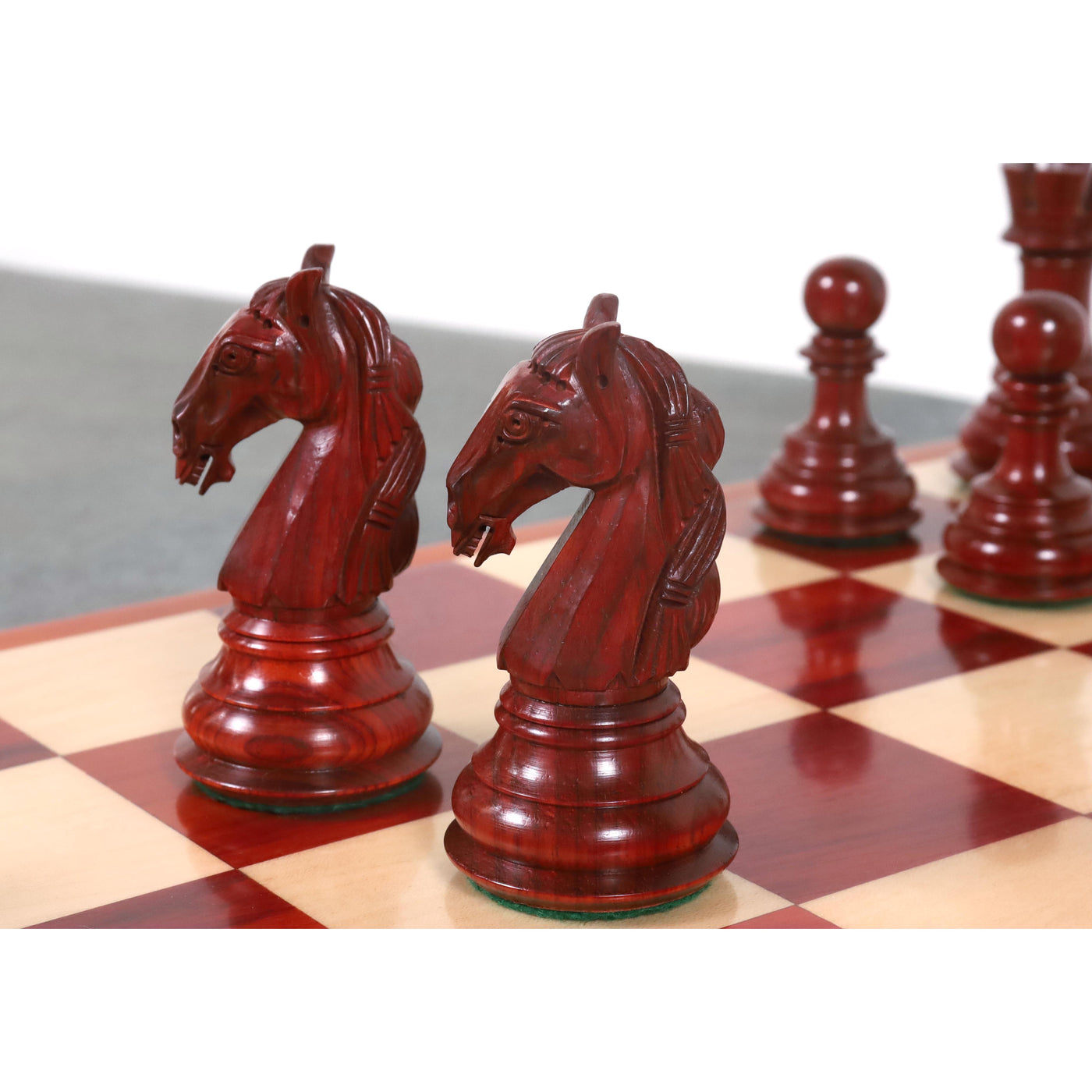 Rare Columbian Triple Weighted Luxury Chess Pieces Only Set