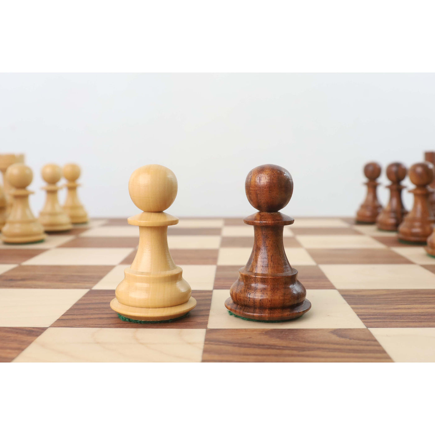 Combo of 4.1" Pro Staunton Weighted Wooden Chess Pieces in Golden Rosewood with 21" Board & Wooden Storage Box