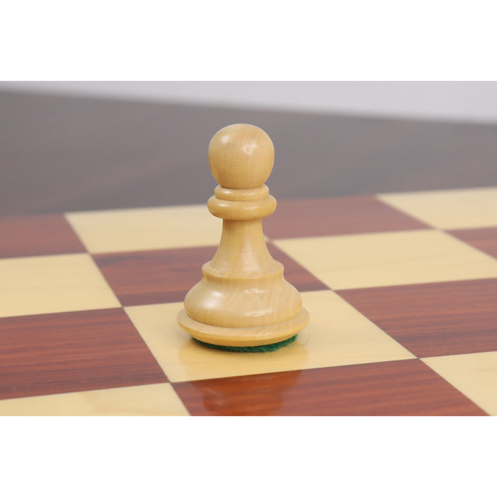 3.9" Bridle Staunton Luxus Schachspiel - nur Schachfiguren - Knospe Palisander & Buchsbaum