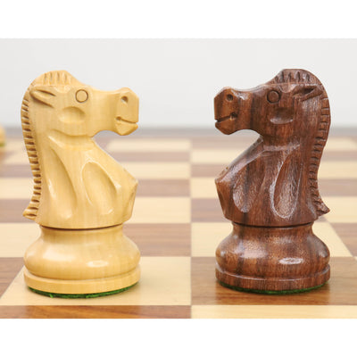 Slightly Imperfect 3.8" Reykjavik Series Staunton Wooden Chess Pieces Only Set - Weighted Sheesham Wood