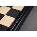 Tiered Carved Edge of Ebony Luxury Wood Chess Board