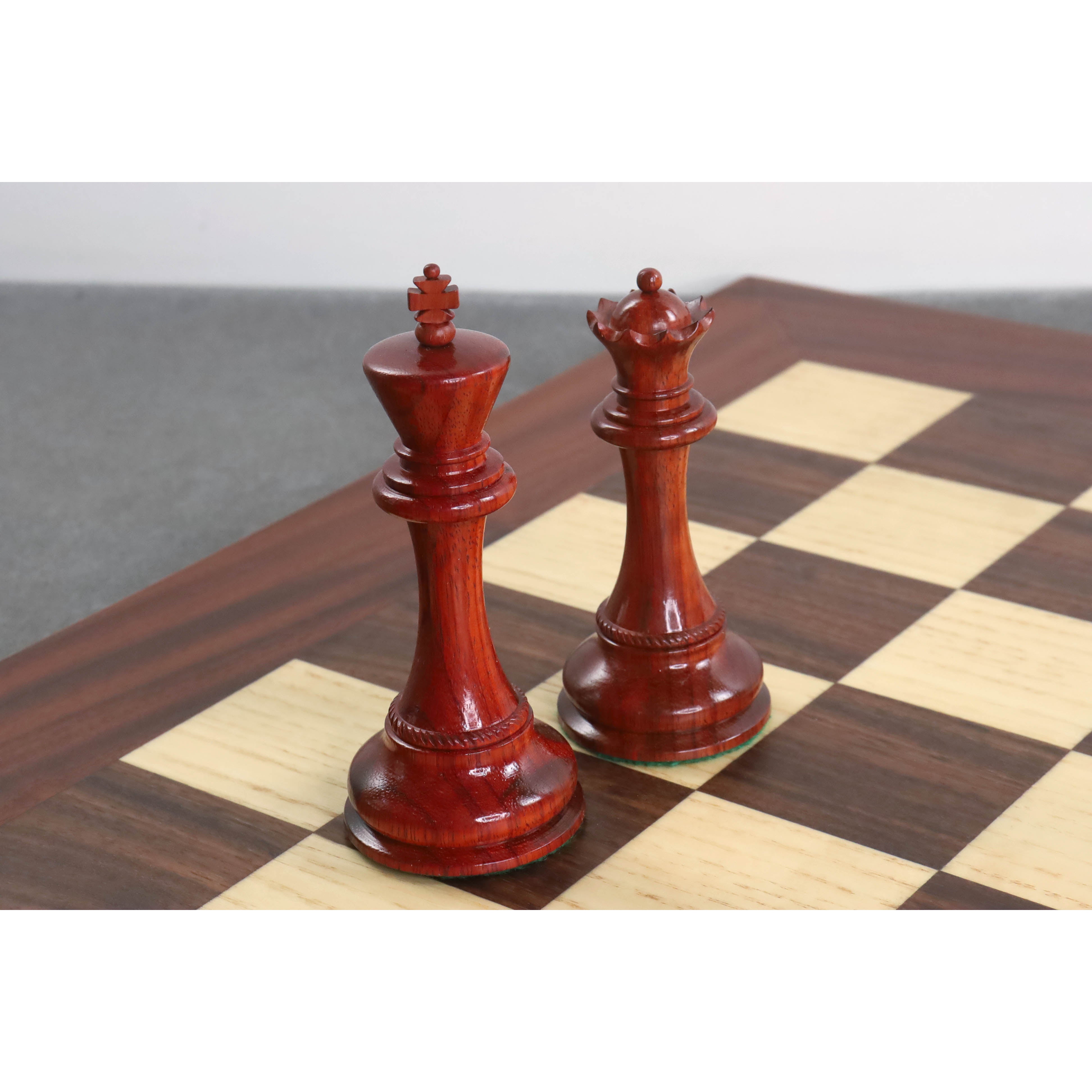 4.5" Imperator Luxury Staunton Chess Pieces Only Set-Bud Rosewood - Triple Weight