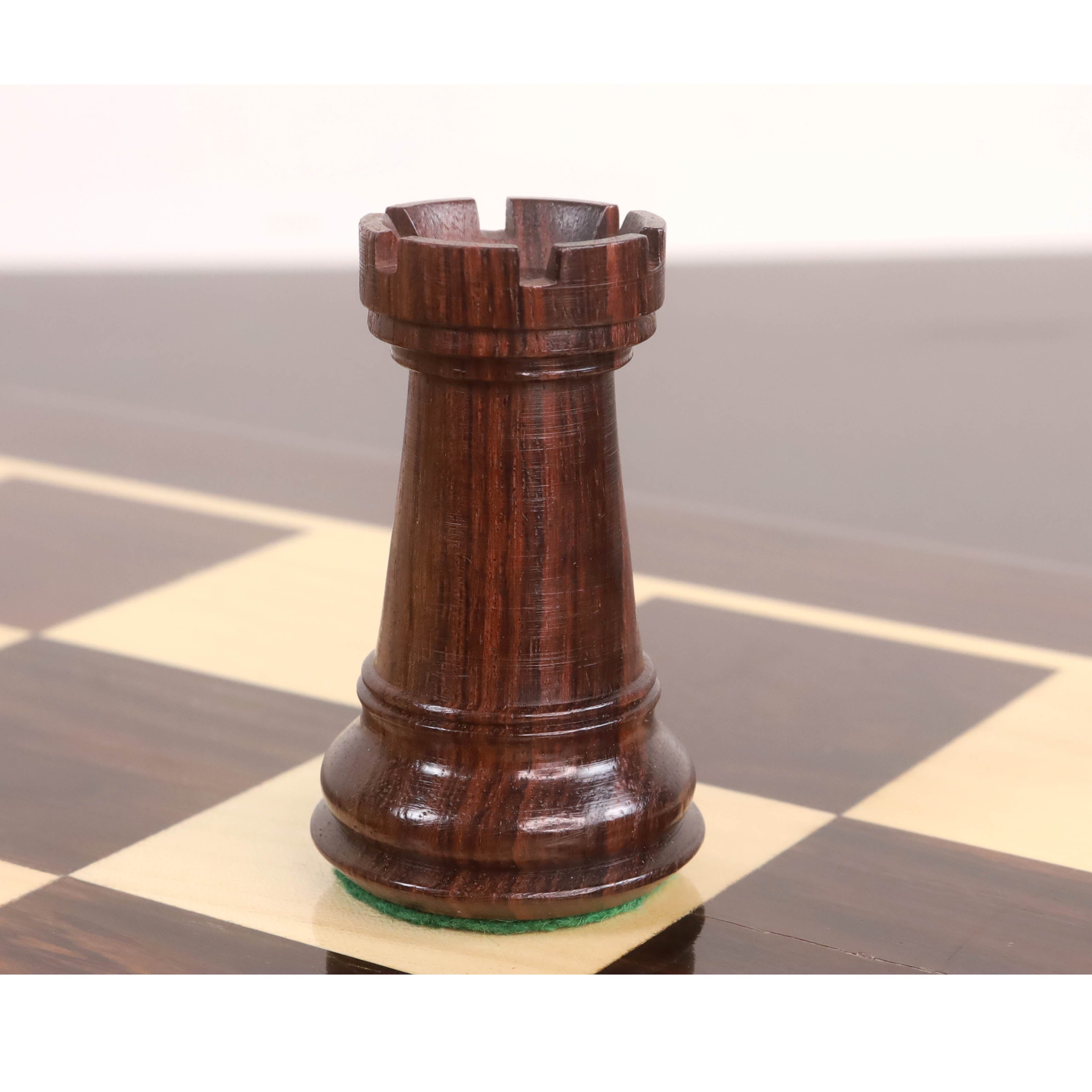 4" Sleek Staunton Luxury Chess Set- Chess Pieces Only - Triple Weighted Rose Wood