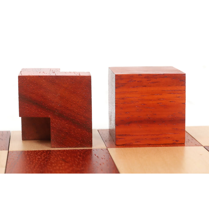 Odtworzony zestaw szachów Bauhaus z 1923 roku - tylko figury szachowe - drewno różane i bukszpan - 2-calowy król
