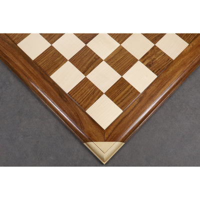 Golden Rosewood & Maple Wood Luxury Chessboard - Wooden Chess Pieces
