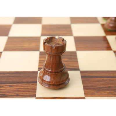 2.6″ Russian Zagreb Chess Set- Chess Pieces Only – Weighted Golden Rose wood & Boxwood