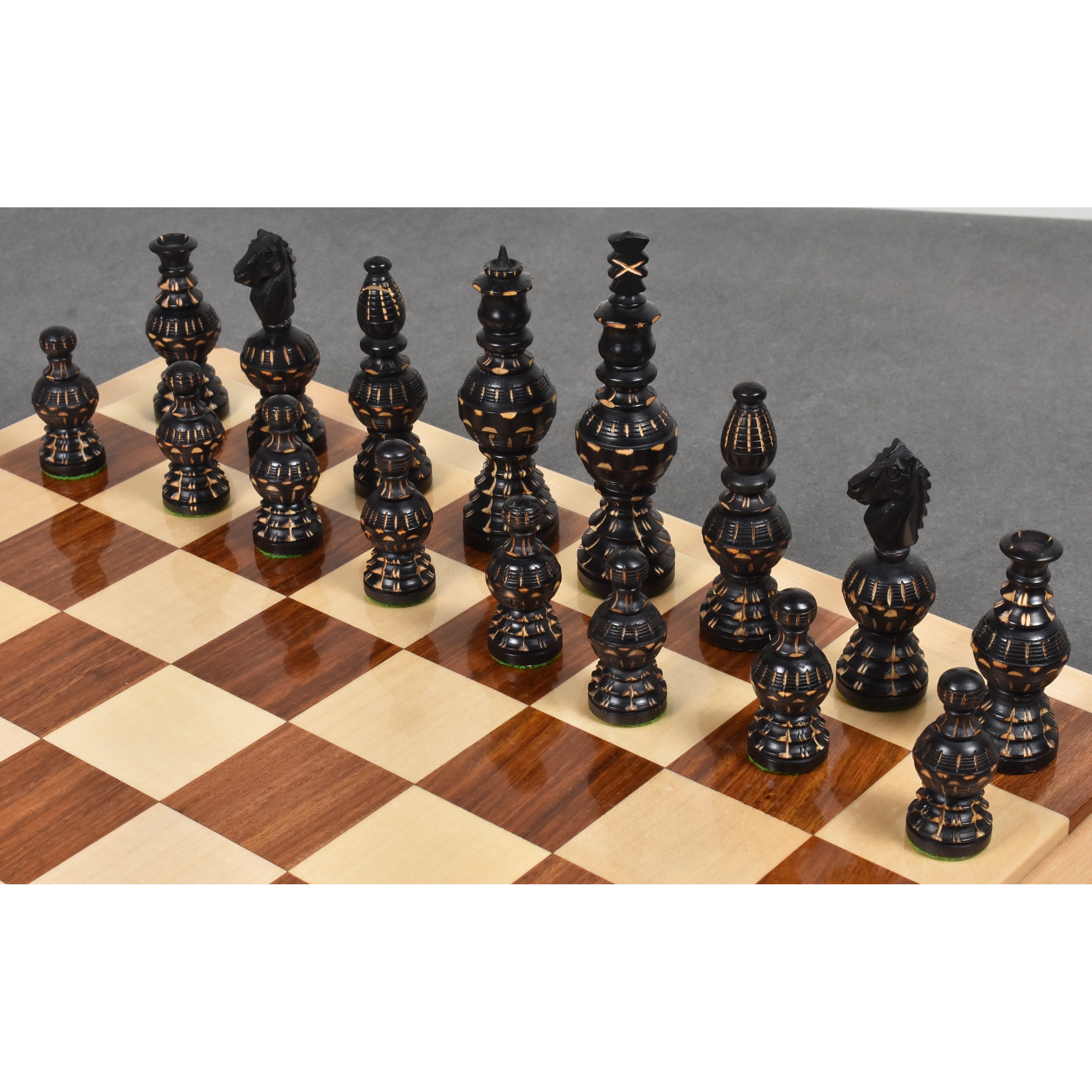  Gigantic Globe Series Hand Carved Chess Pieces Only Set