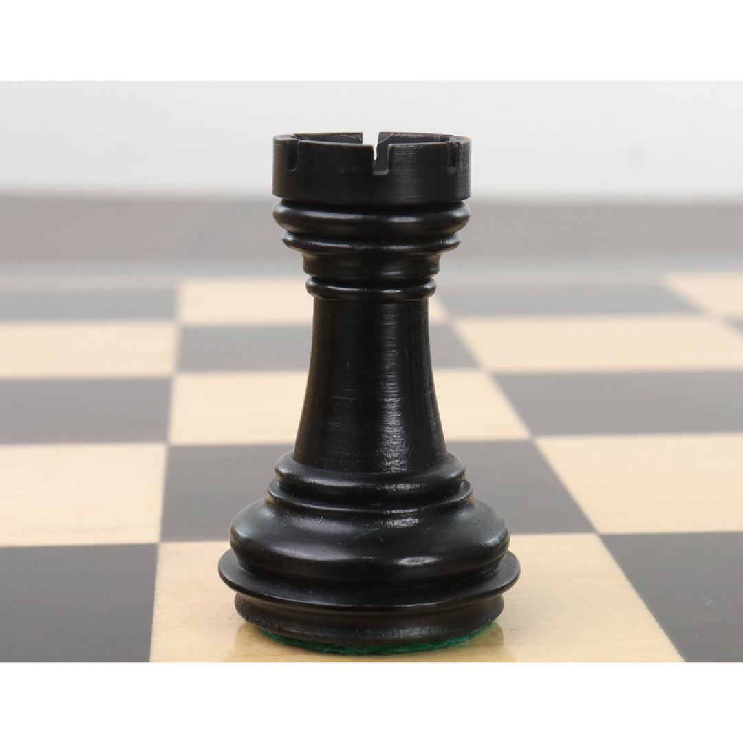 3.4" Meghdoot Serie Staunton Schachspiel - nur Schachfiguren - gewichtetes Ebonisiertes Buchsbaumholz