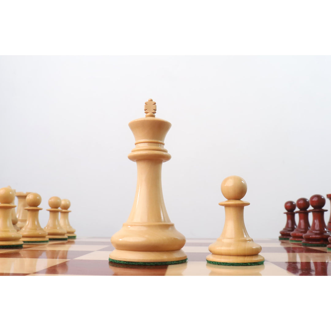 1849 Jacques Cook Staunton Kolekcjonerski zestaw szachów - tylko figury szachowe - Pączek Drewno Różane - 3,75”