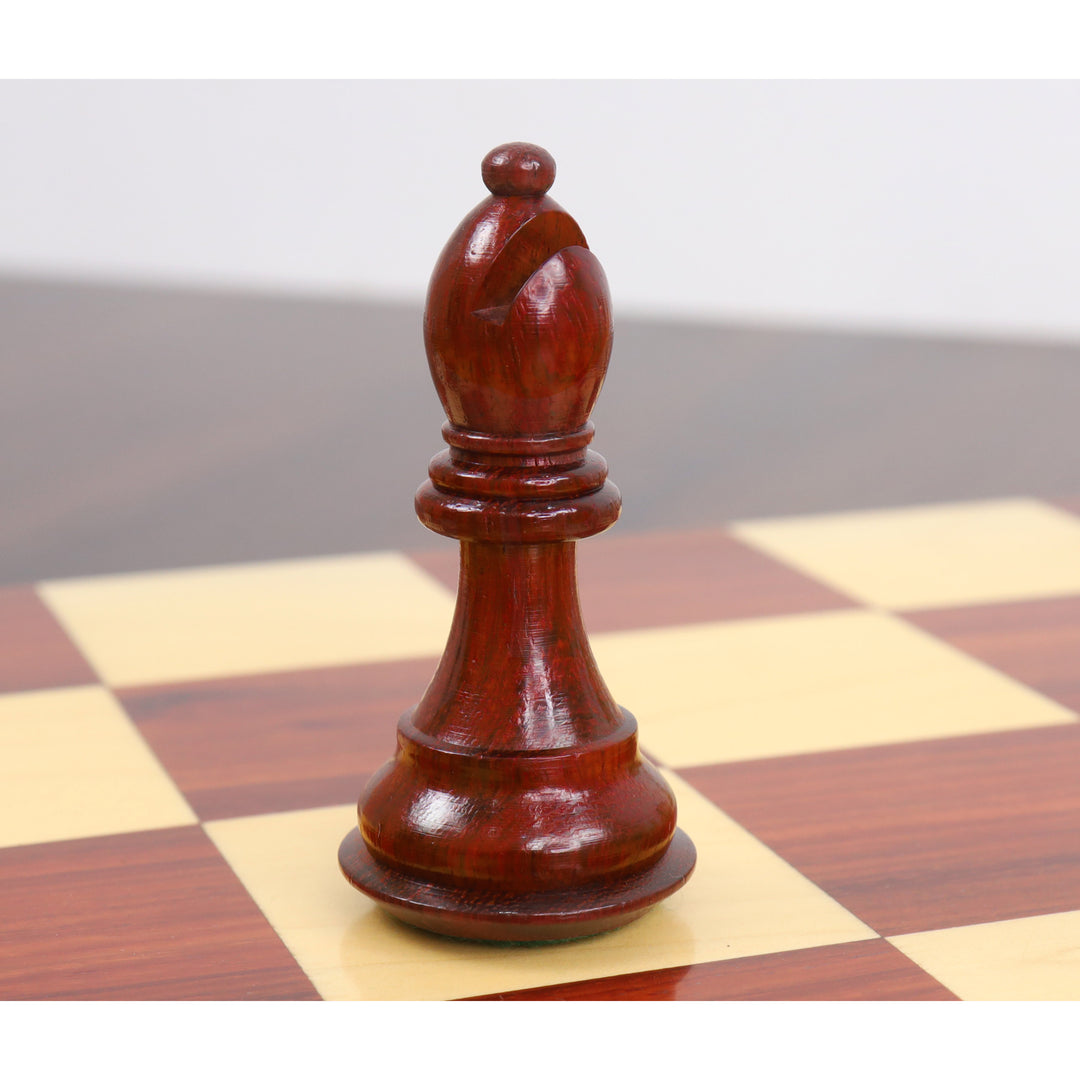 Set di scacchi di lusso da 3,9" Bridle Staunton - Solo pezzi di scacchi - Palissandro e legno di bosso
