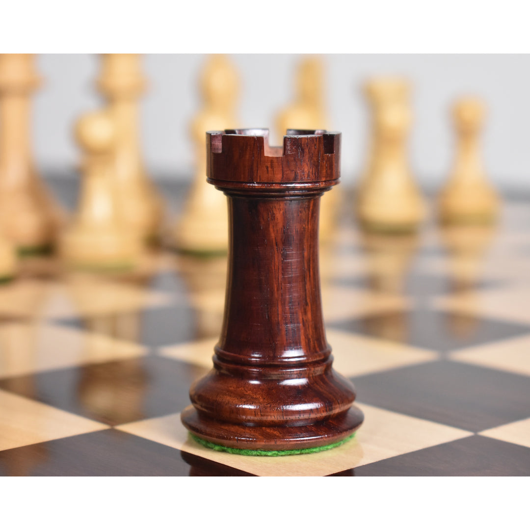 Set di scacchi di lusso Traveller Staunton da 4,1″ - Solo pezzi di scacchi - Palissandro a peso triplo