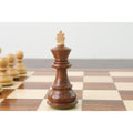 Premium Golden Rosewood King piece from the 2.6 inch Zagreb set on a luxury wooden board.