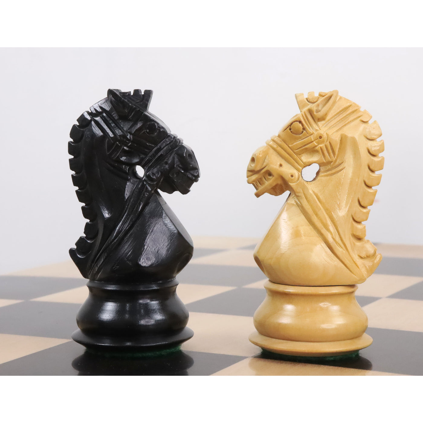 4" Bridle Staunton Luxury Chess Pieces Only set - Ebony Wood & Boxwood