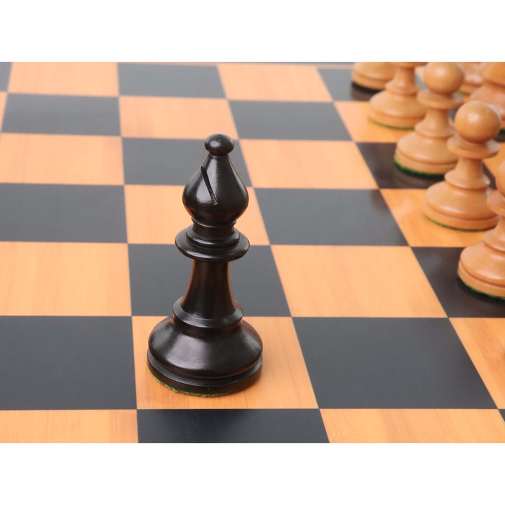 Jeu d'échecs allemand de collection des années 1920 - Pièces d'échecs uniquement - Buis ancien - 4.1