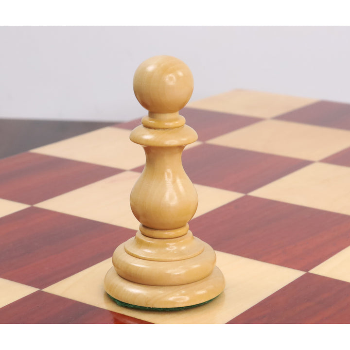 4,6" Medaillon Luxus Staunton Schachspiel - Nur Schachfiguren -Dreifach Gewicht Knospe Palisander