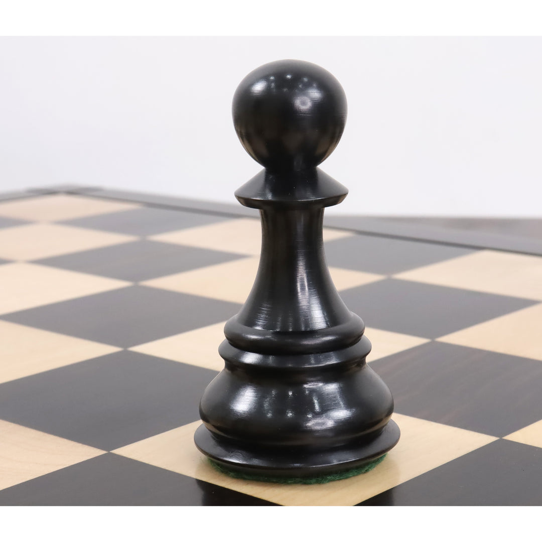 Slightly Imperfect 6.3" Jumbo Pro Staunton Luxury Chess Set - Chess Pieces Only - Ebony Wood - Triple Weight