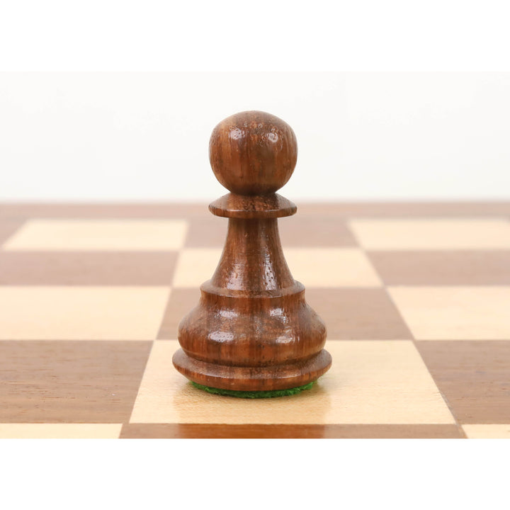 20"Skakbrætbord i træ med Staunton-skakbrikker - Gyldent rosentræ og ahorn