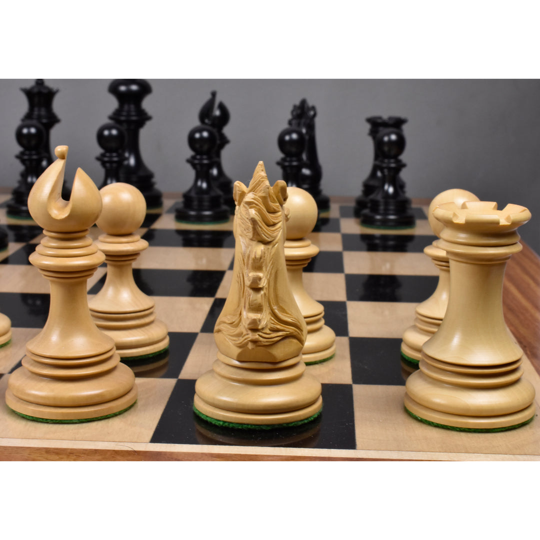 Alexandria Luxury Staunton Set di scacchi - Solo pezzi di scacchi - Triplo peso - Legno d'ebano