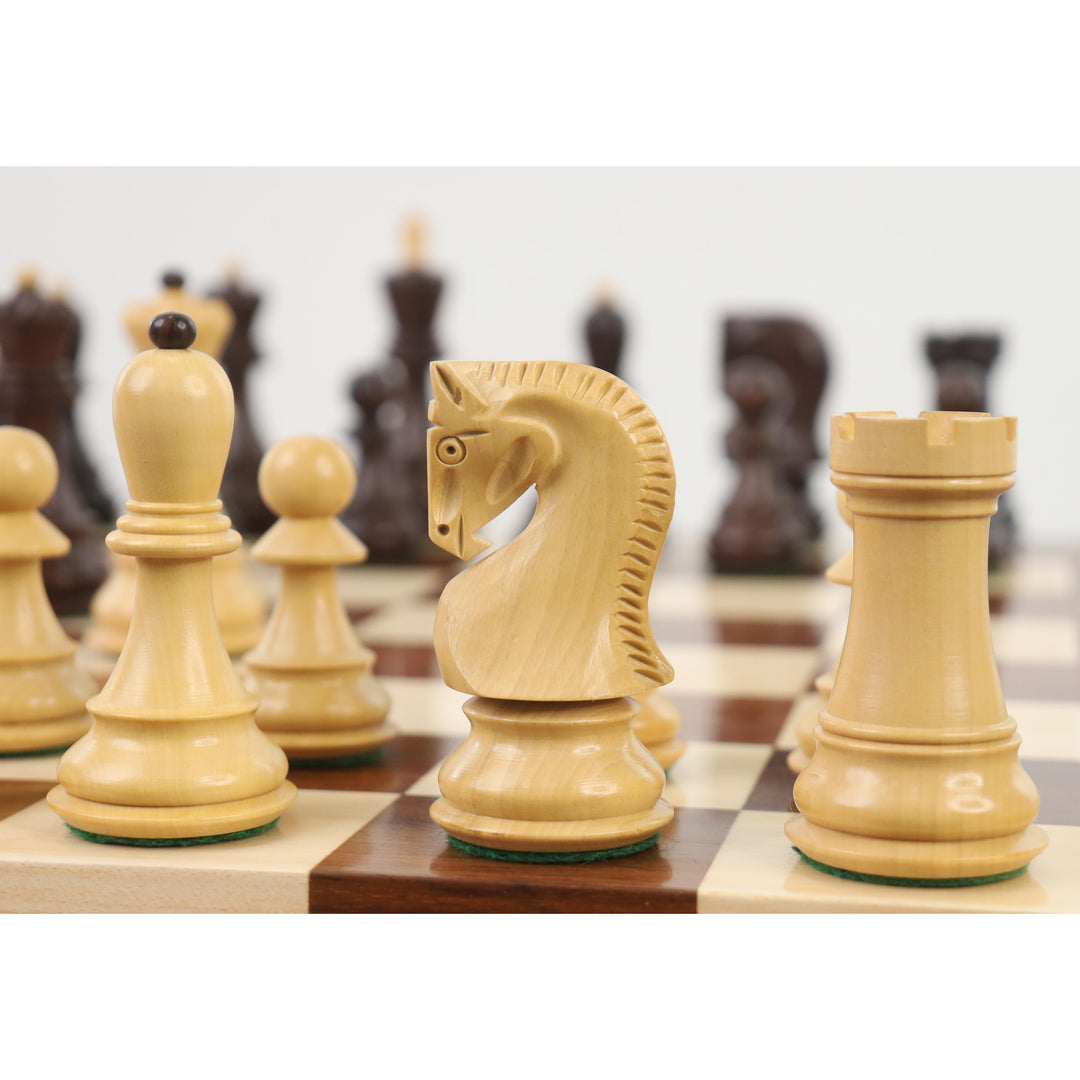 3,9" Russische Zagreb 59' Schachspiel - nur Schachfiguren - Doppelt gewichtetes Rosenholz