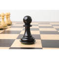 Single black weighted pawn piece from the 4.2 inch Supreme Luxury Staunton set.