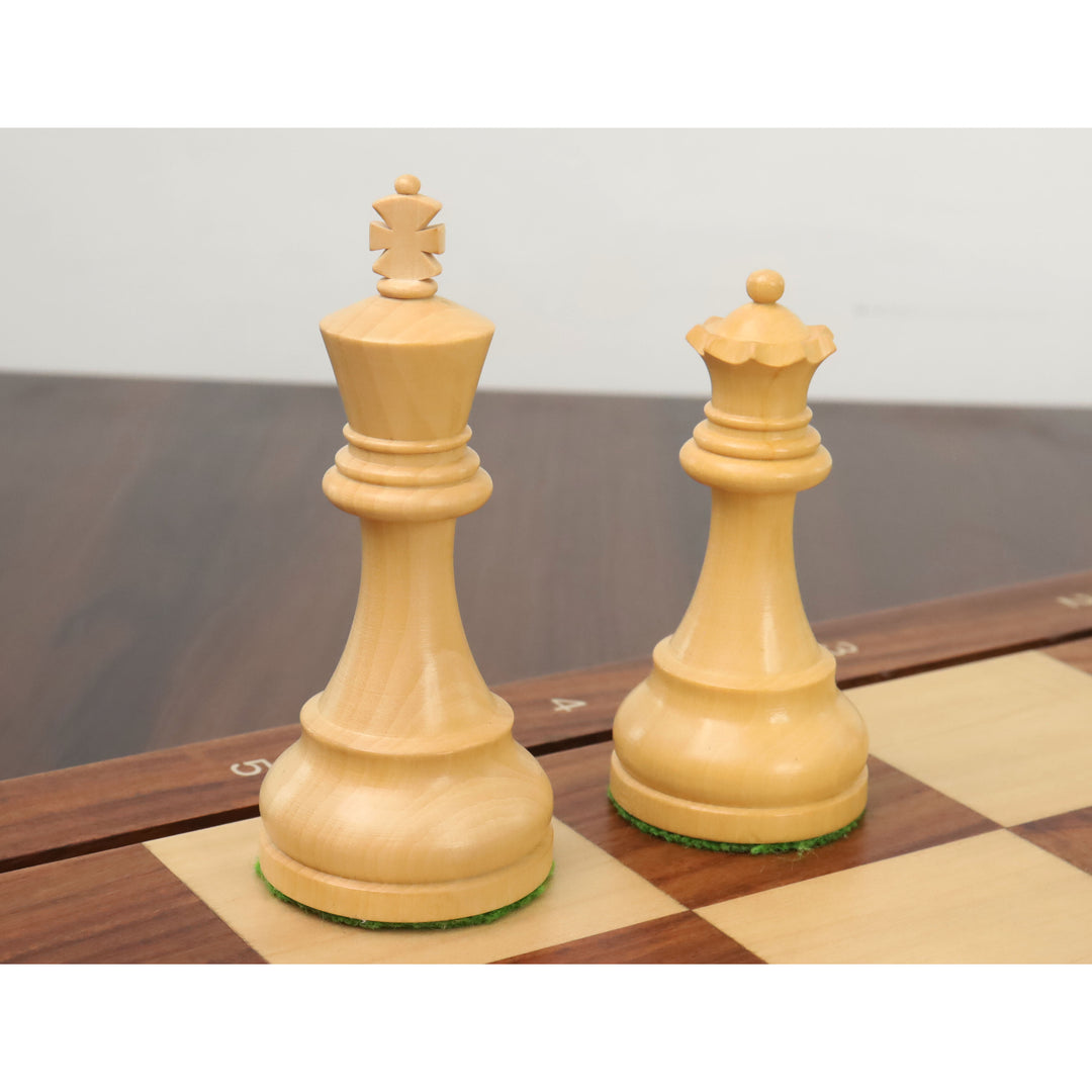 Set di scacchi in legno da 3,8" Reykjavik Series Staunton - Solo pezzi di scacchi - Legno di sheesham appesantito