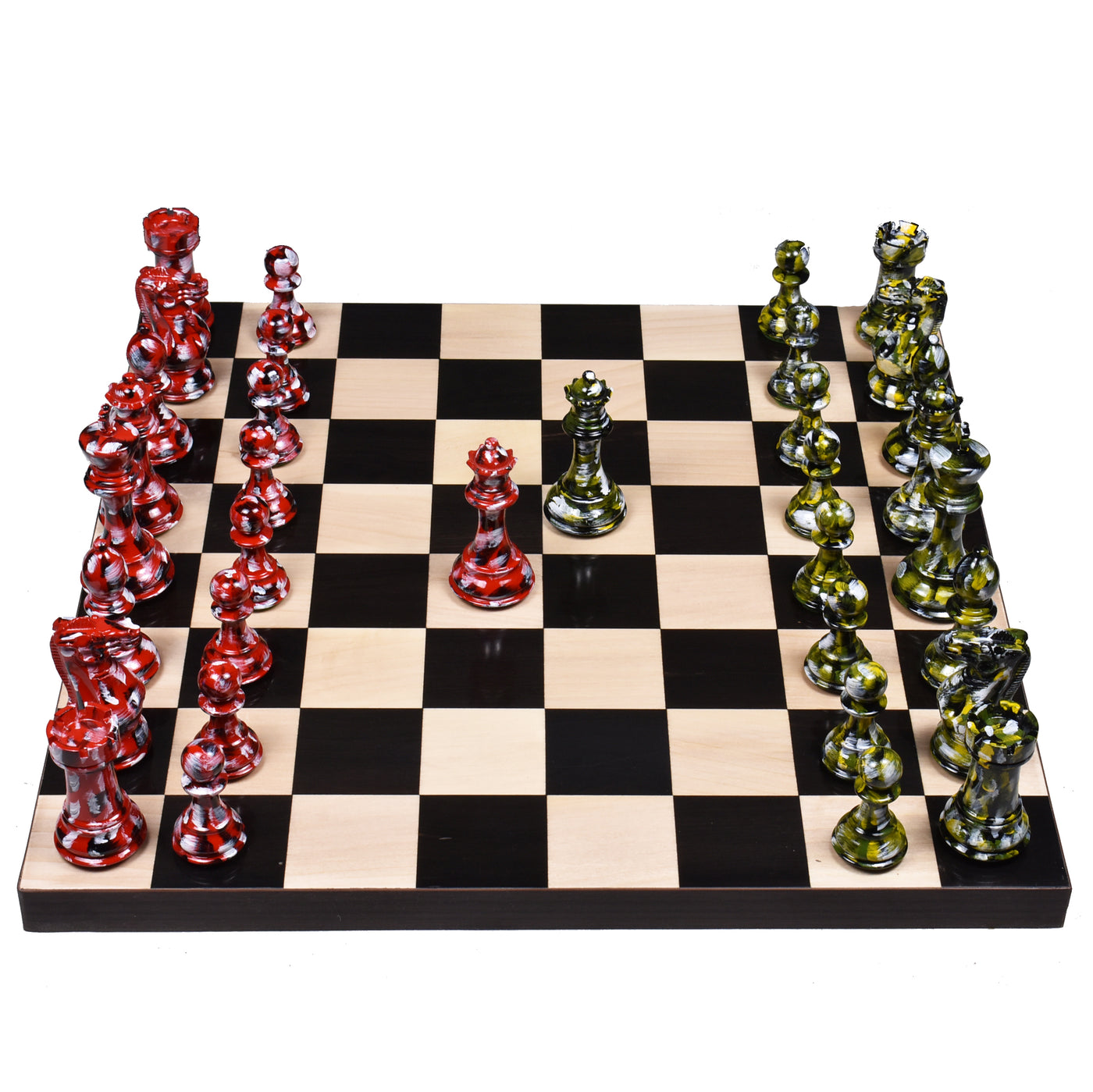 Dance of Colours Series Staunton Chess Pieces only set 