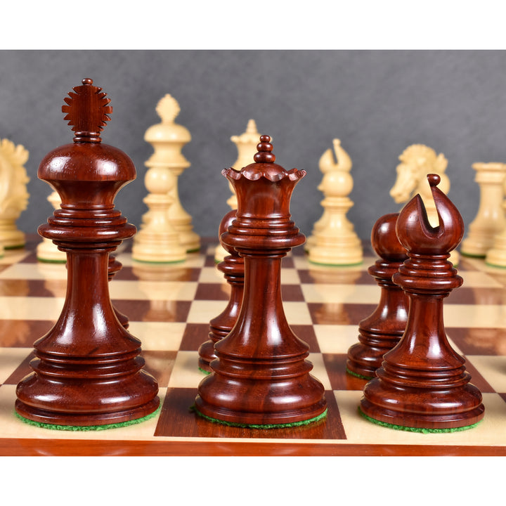 Alexandria Luxus Staunton Triple gewichtet Knospe Rose Holz Schachfiguren mit 23" Knospe Rosenholz &amp; Ahornholz Unterschrift hölzernen Schachbrett