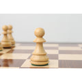Boxwood pawn piece from the double weighted Russian Zagreb 59 chess pieces collection.