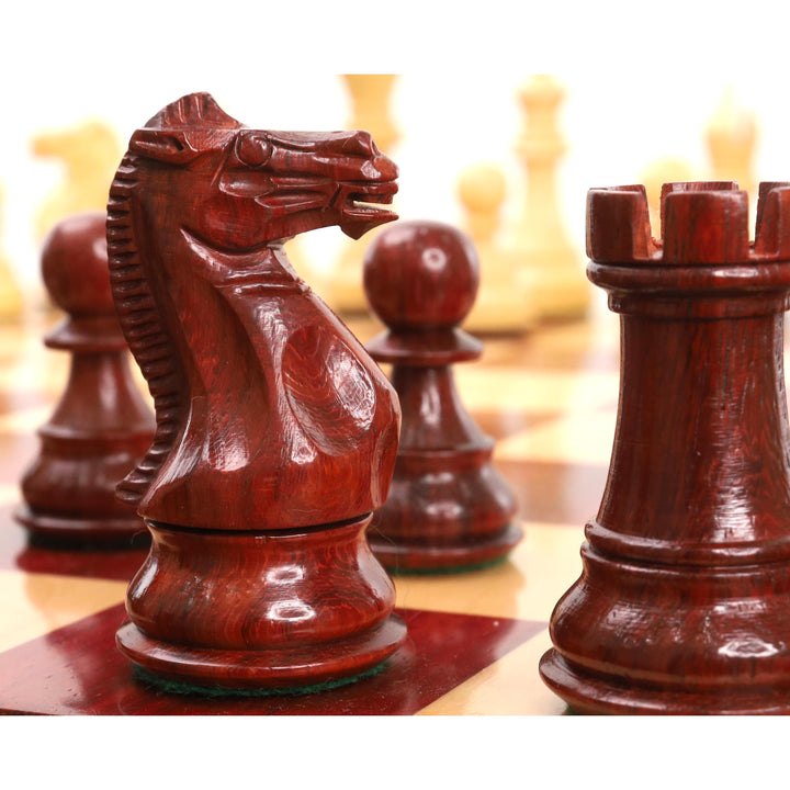 Jeu d'échecs professionnel Staunton 3.9" - Pièces d'échecs uniquement - Bois de Budrose lesté
