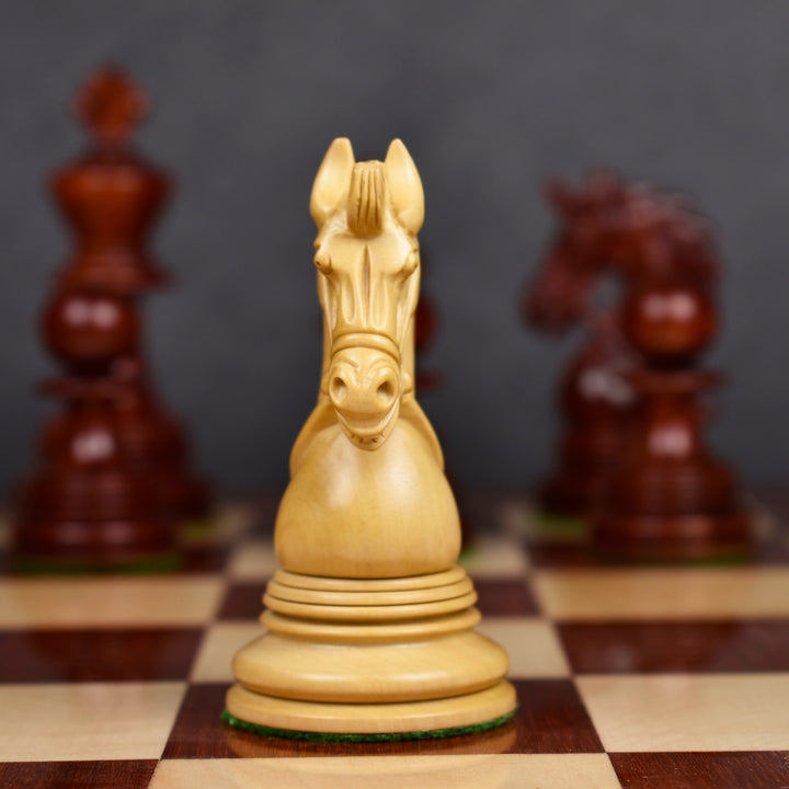 Slightly Imperfect 4.3" Napoleon Luxury Staunton Chess Set - Chess Pieces Only - Triple Weight Bud Rosewood