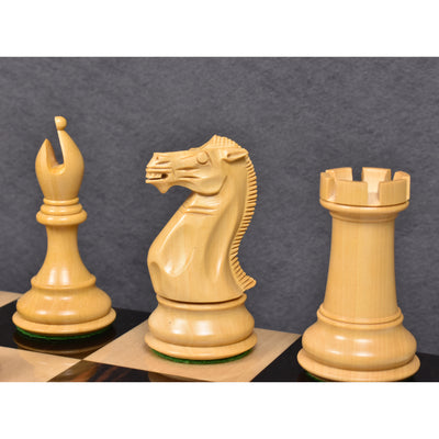 Slightly Imperfect 4" Sleek Staunton Luxury Chess Pieces Only Set - Triple Weighted Ebony Wood