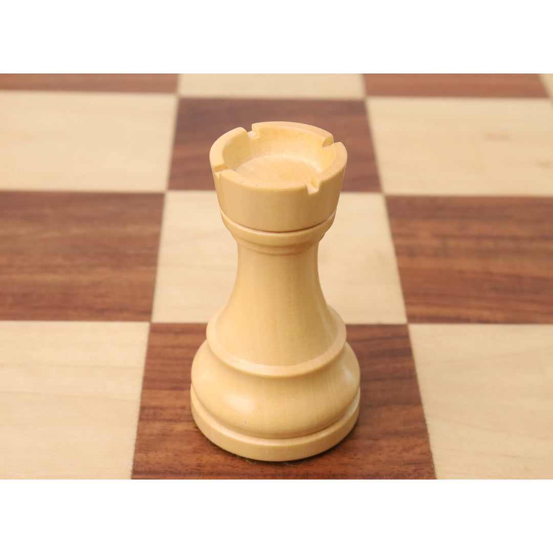 Juego de ajedrez francés Lardy Staunton - Sólo piezas de ajedrez - Madera contrapesada rosa dorada - 4 reinas