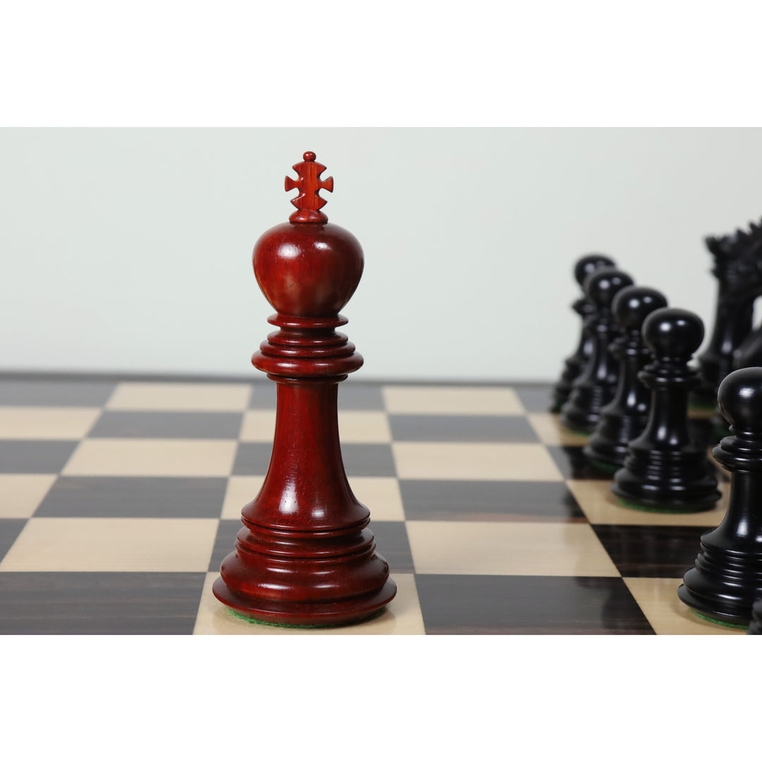 Royalchessmall- 4.6 Mogul Staunton Scacchi Pezzi Solo Set -tripla Ponderata Ebano Legno & Legno di Bosso Royalchessmall- 4.6 Mogul Staunton Scacchi Pezzi Solo Set -tripla Ponderata Ebano Legno & Legno di Bosso