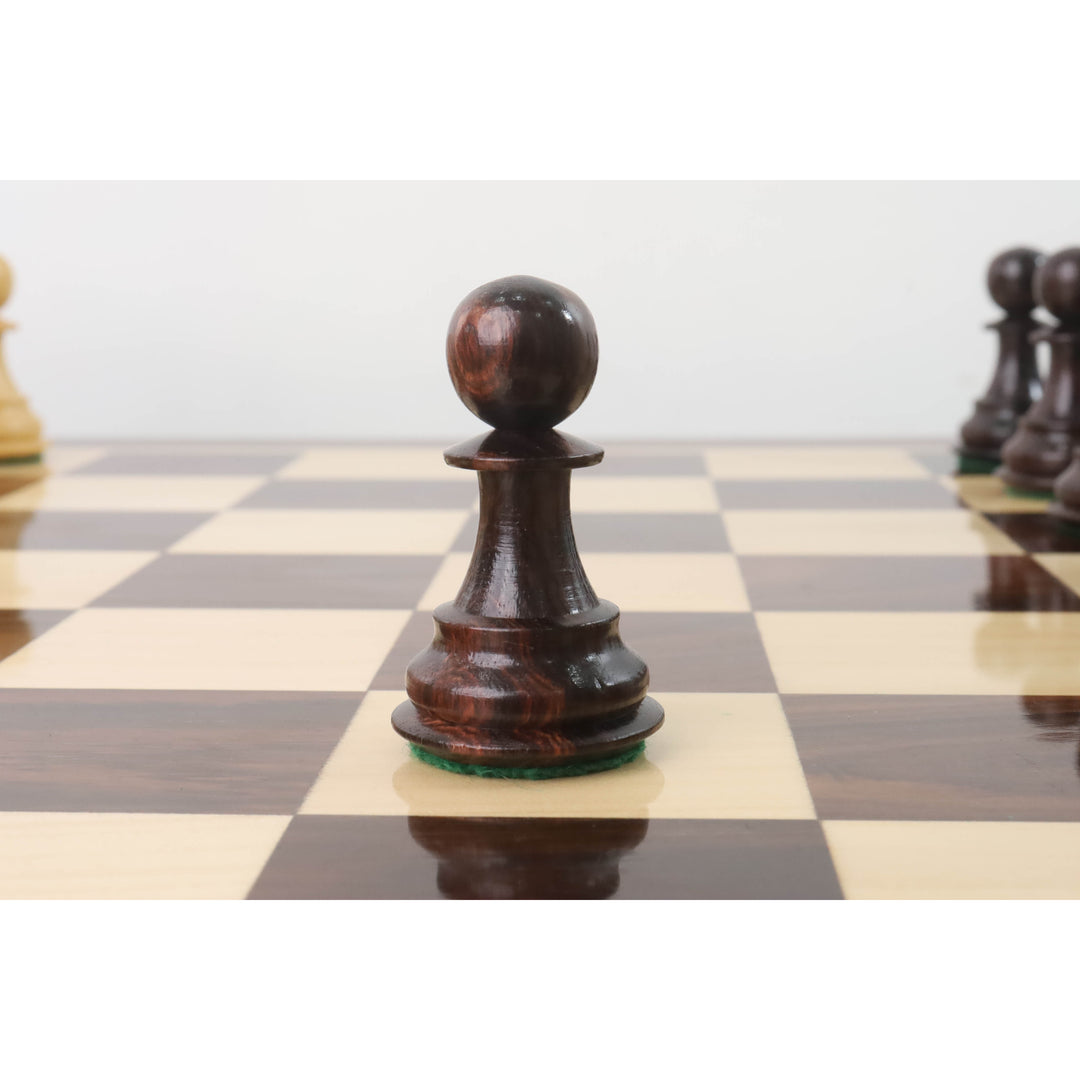 4.1" Pro Staunton Holz Schachspiel - Nur Schachfiguren - Gewichtetes Rosenholz