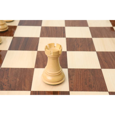 3.9" Professional Staunton Chess Pieces Only Set - Weighted Rosewood & Boxwood