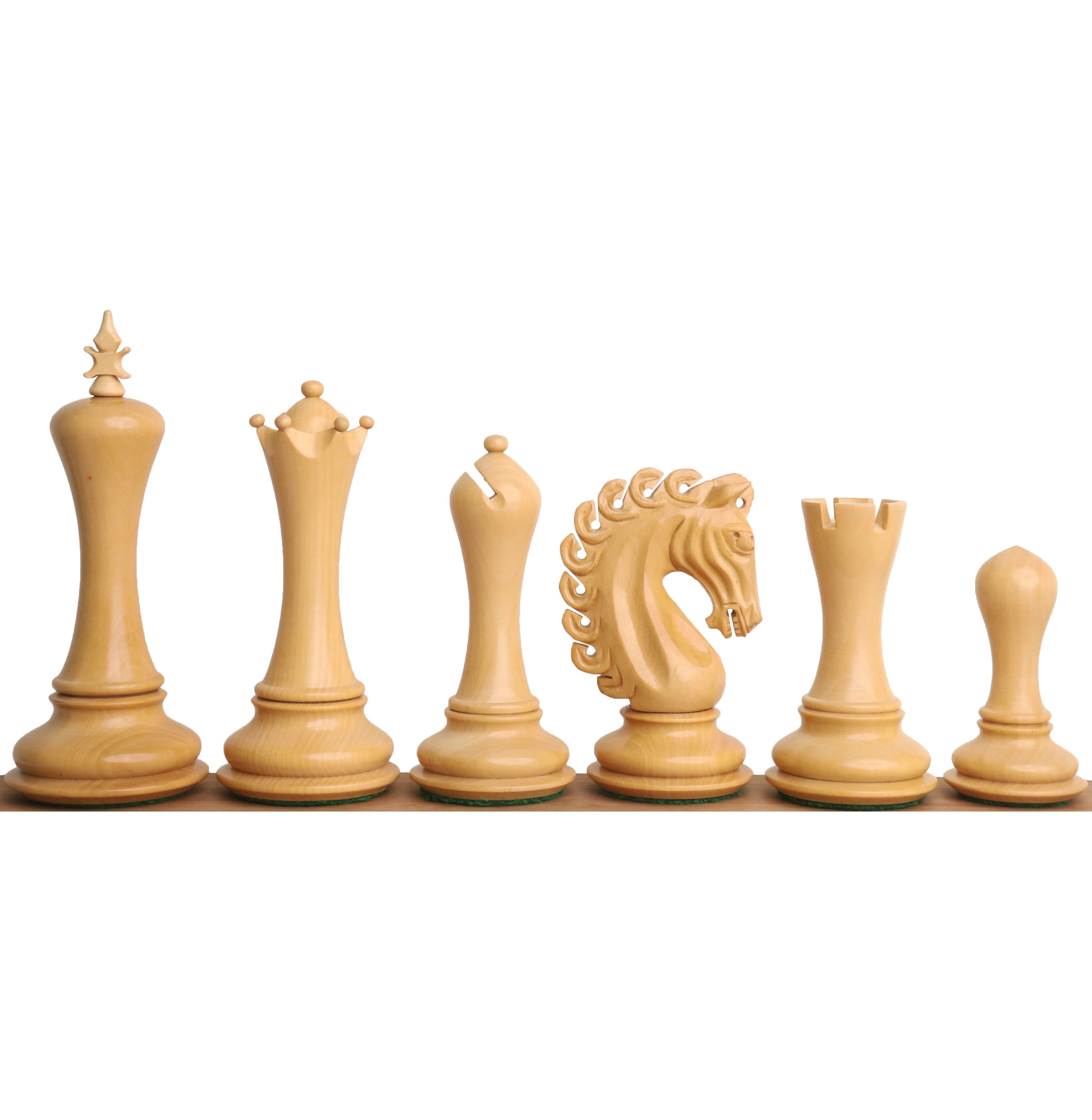 4.6" Avant Garde Luxury Staunton Chess Pieces Only Set-Ebony Wood- Triple Weight