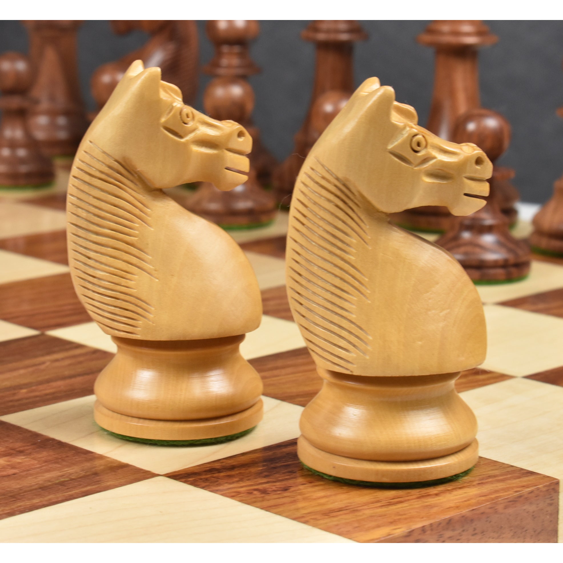 Chess Pieces: German Knight, Staunton, Wood