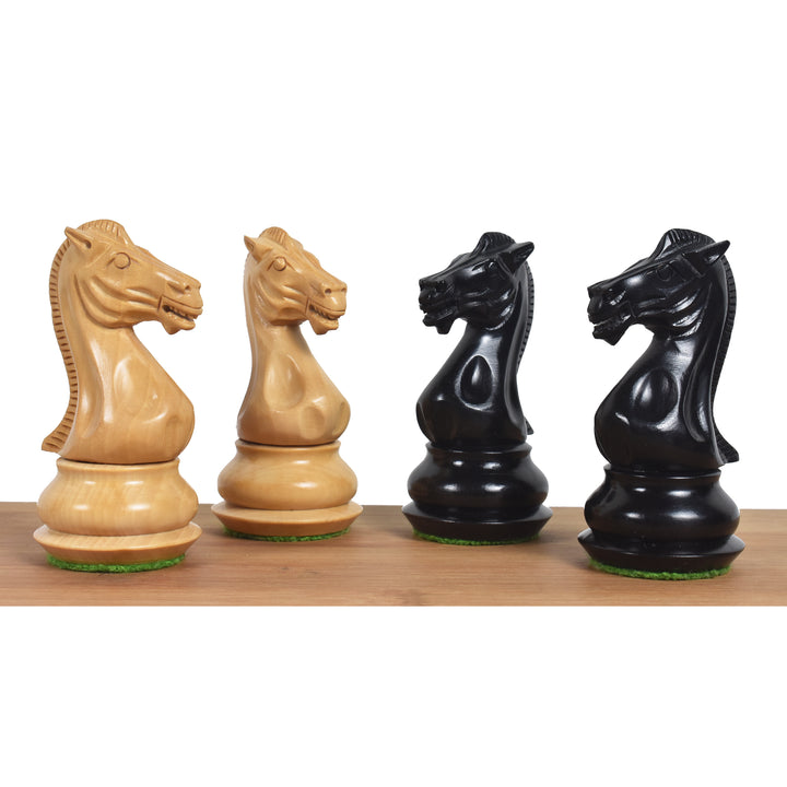 Slightly Imperfect 4.1" Chamfered Base Staunton Chess Pieces Only set