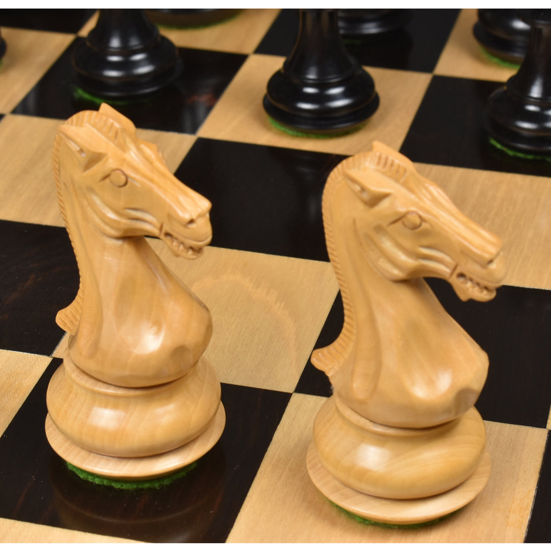 Slightly Imperfect 4.1" Chamfered Base Staunton Chess Pieces Only set