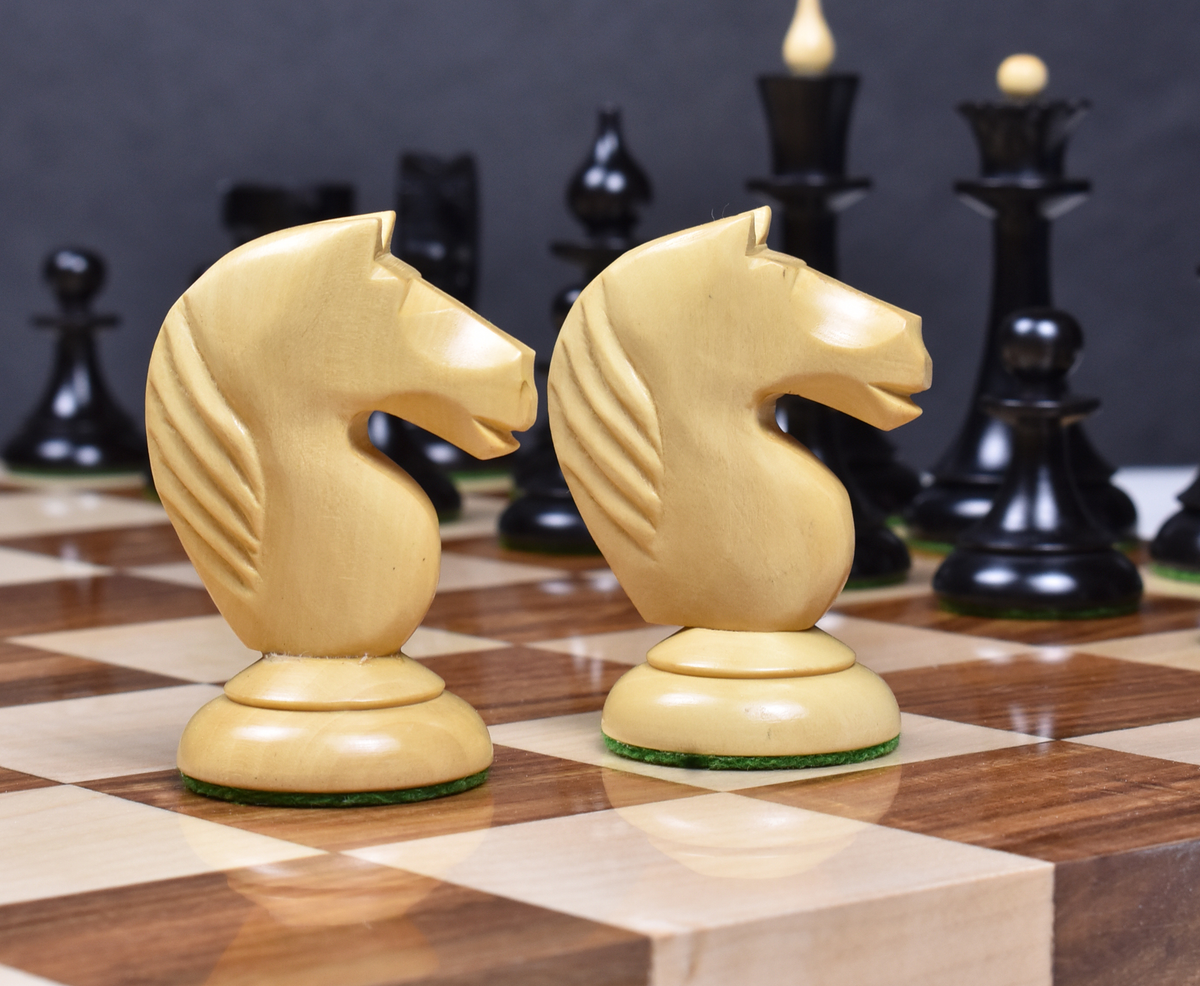 Slightly Imperfect 1950's Soviet Latvian Reproduced Chess Pieces only set