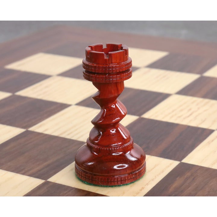 Jeu d'échecs 4.3" Grazing Knight Luxury Staunton - Pièces d'échecs uniquement - Bois de rose laqué Bud